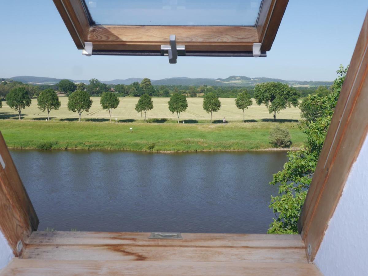 Ferienwohnung Weserblick Polle Zewnętrze zdjęcie